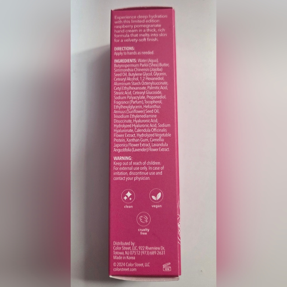 Color Street Raspberry Pomegranate Hand Cream - Picture 2 of 2